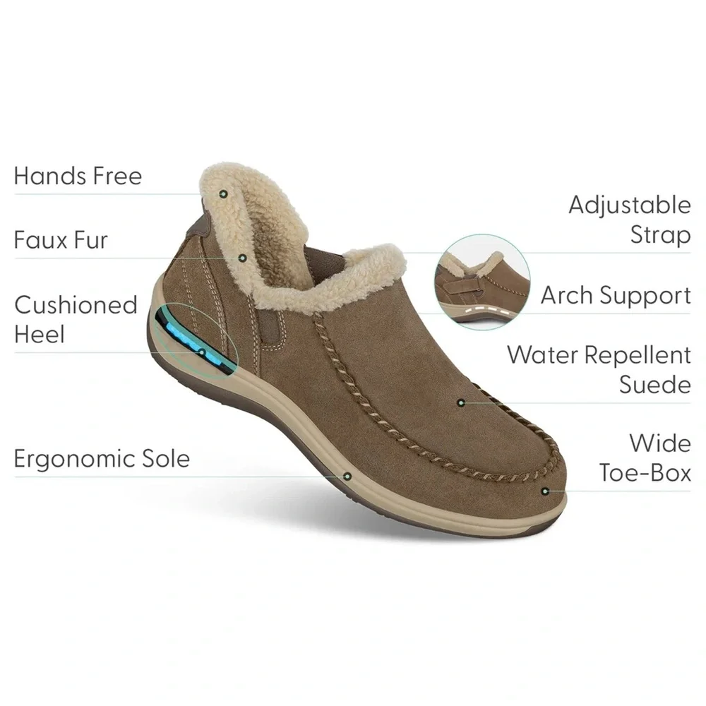 Cozy Women's Tan Slip-On Slippers - Picture 2 of 8